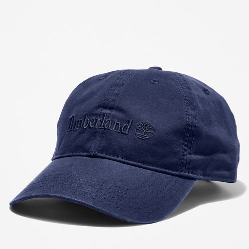 Cotton Canvas Cap with Linear Logo