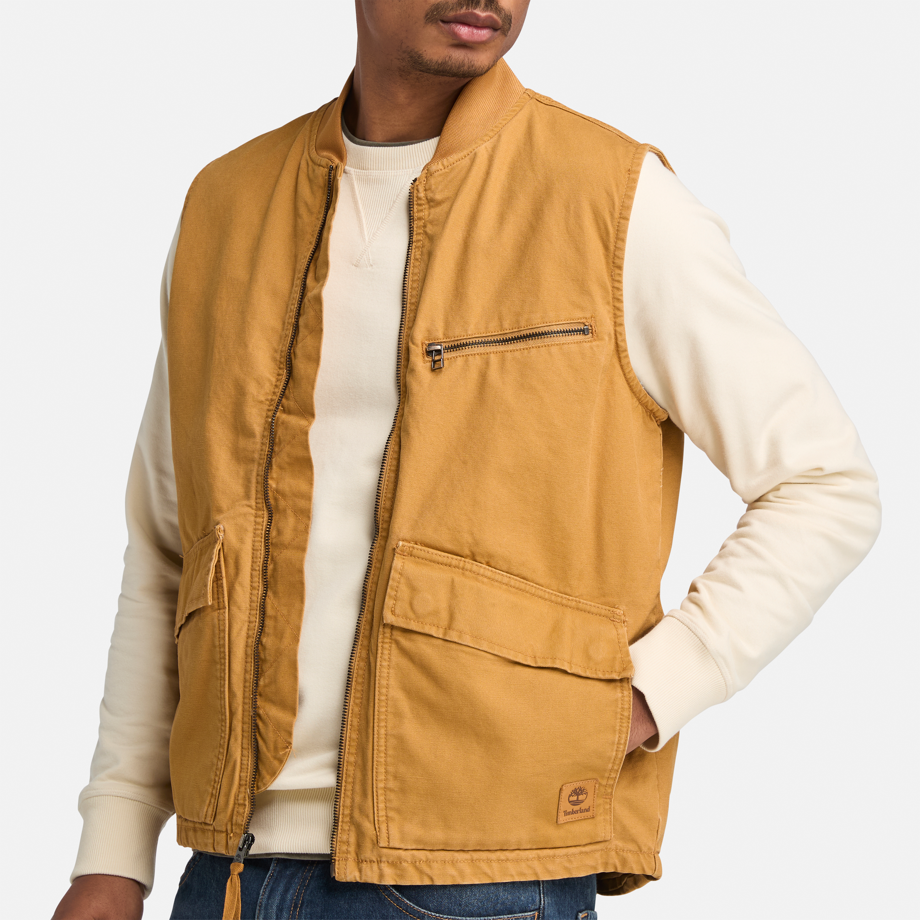 Washed Canvas Vest For Men