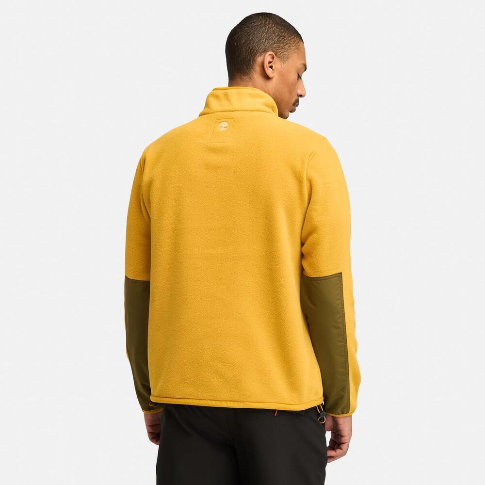 Sherburne Polartec 200 Mix Media Full Zip Fleece Sweater For Men