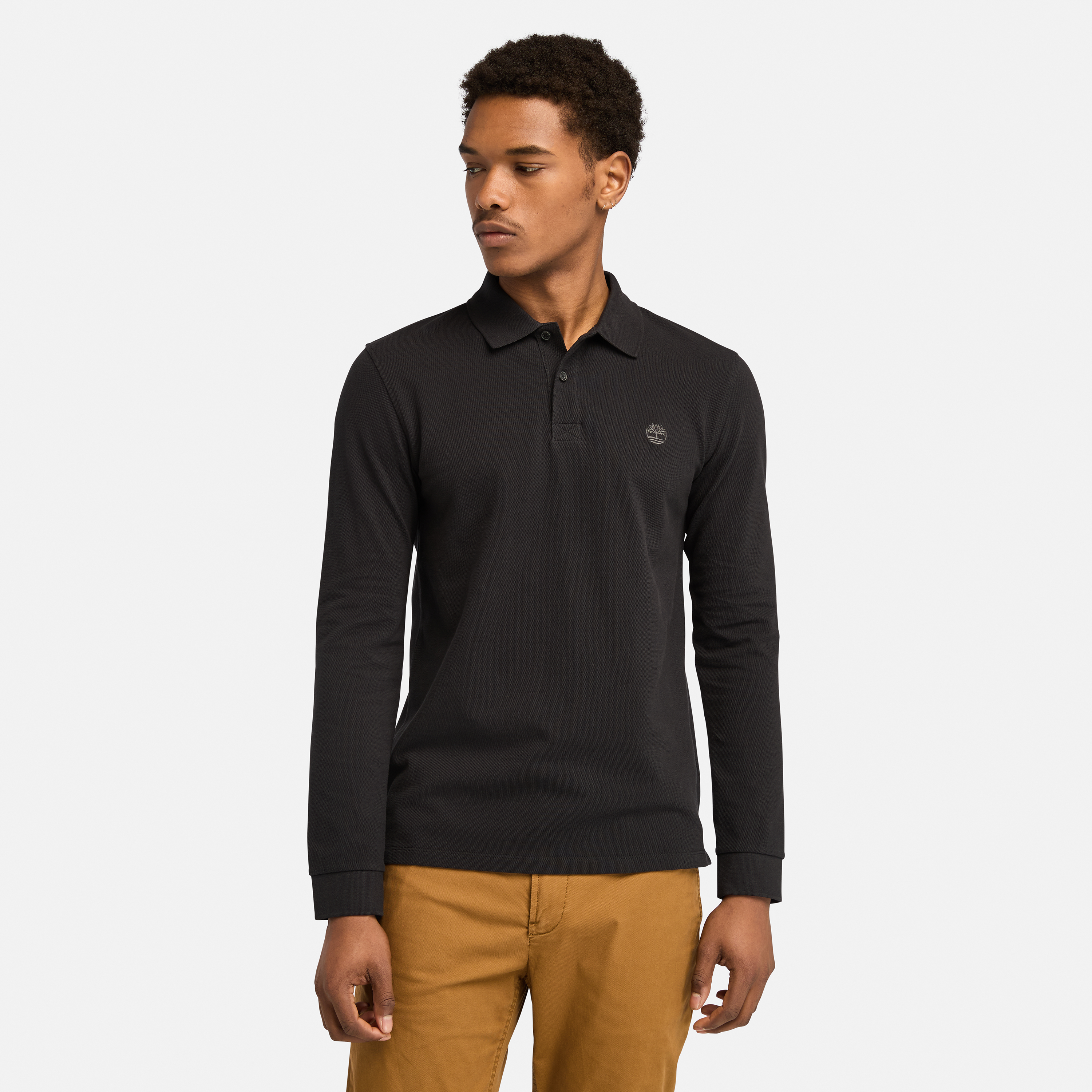 Millers River Long Sleeve Pique Polo For Men