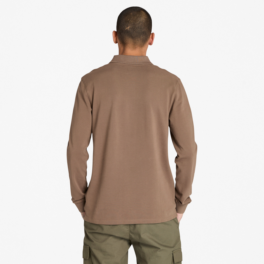 Millers River Long Sleeve Pique Polo For Men
