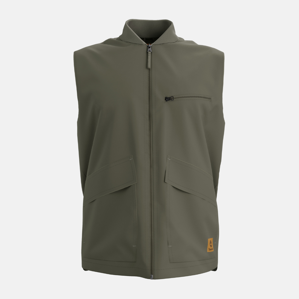 Washed Canvas Vest For Men